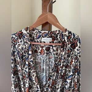 Velvet Multicolor Floral Dress